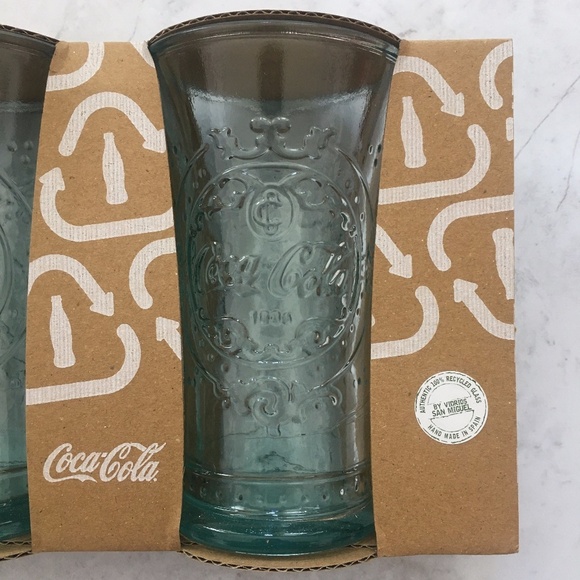 NIB San Miguel Coca Cola Coke Drinking Glass- Set of 3 - Picture 2 of 7